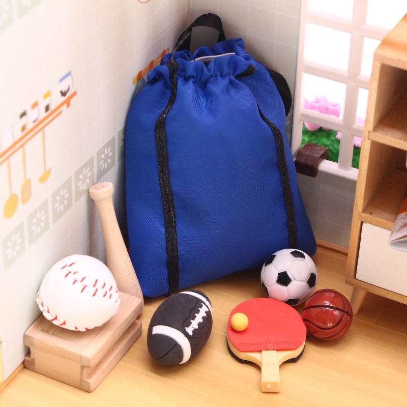 Sports Equipment Basketball - 1/12 ドールハウスシミュレーションミニスポーツ用品キット人形バスケットボールサッカーラグビー縄跳び用品スポーツシーン装飾おもちゃ
