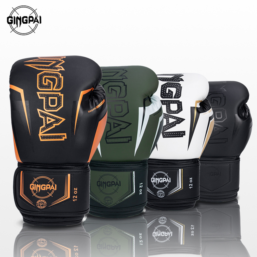 Boxing Glove Set - 大人プロフェッショナル 8 -14 オンスボクシングトレーニンググローブ Pu 弾性ボクシンググローブムエタイサンダファイティンググローブ男性と女性のため