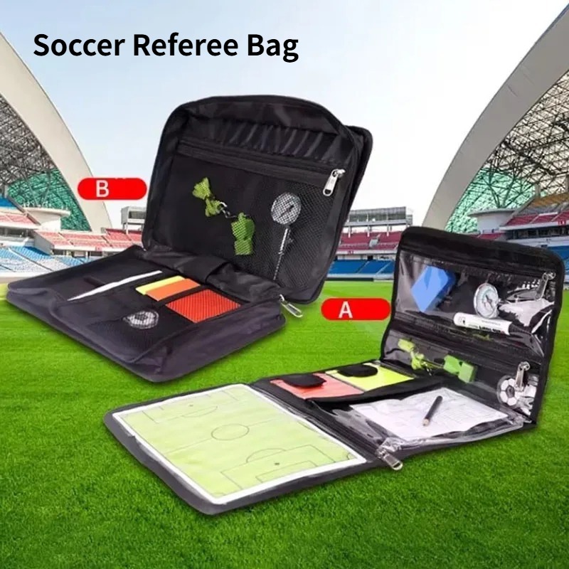 Sports Equipment Kit - サッカー審判用バッグセット プロフェッショナルサッカーウォレット 審判用具 ポータブルスポーツサッカー試合キット 審判用アクセサリー