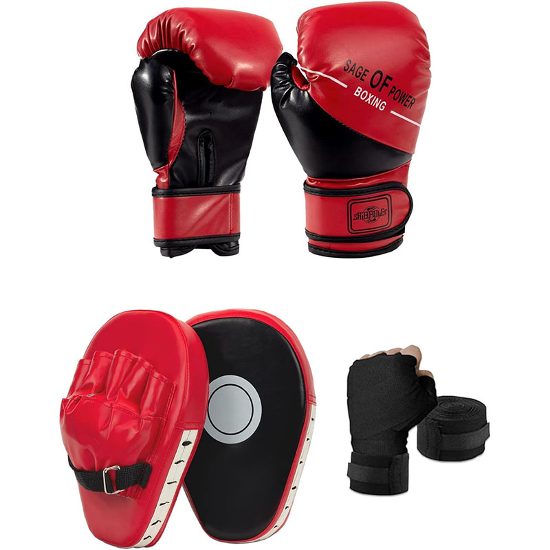 子供用ボクシンググローブとパンチングミットセット,ハンドラッ - Boxing Glove Set のレビューと価格