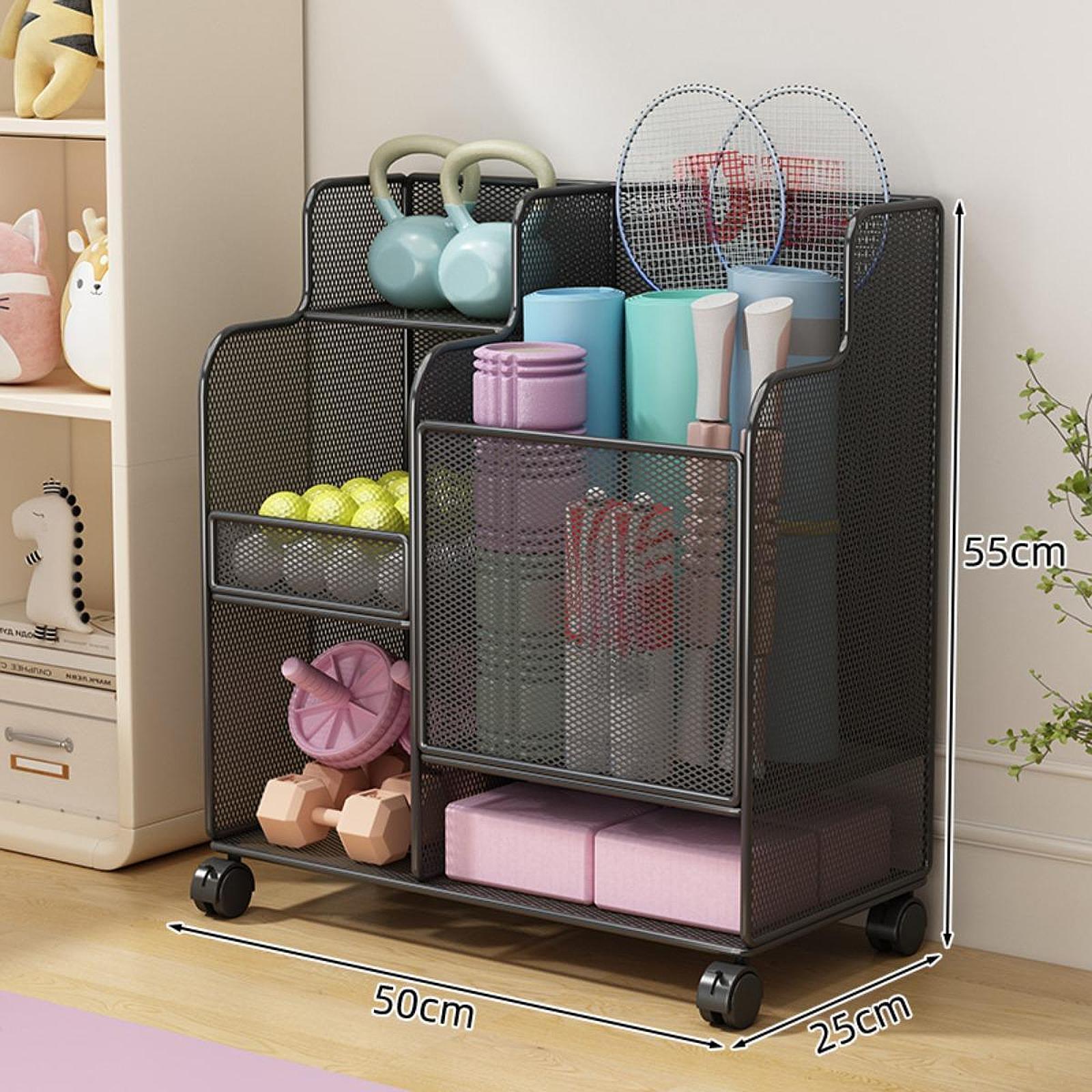 スポーツ用品収納ラック（ホイール付き）大容量マットスタンドオ - Sports Equipment Storage Rack のレビューと価格
