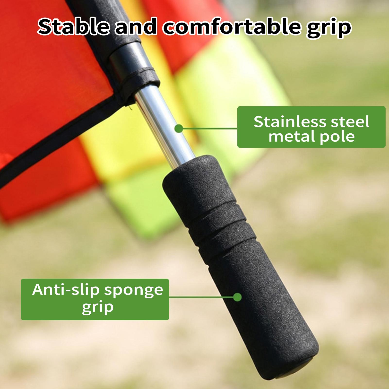 サッカー審判旗 2ピース高視認性審判用具 試合用サッカーライ - Sports Equipment Volleyball のレビューと価格