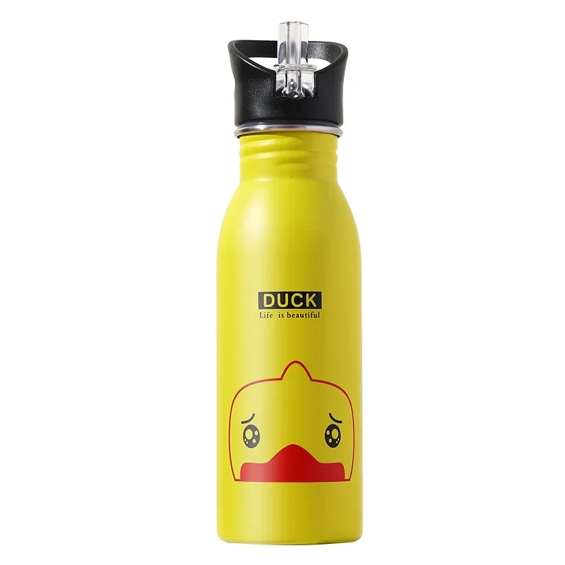 500ML ステンレス鋼製ウォーターボトル ストロー付き か - Sports Equipment 8 Year Old のレビューと価格