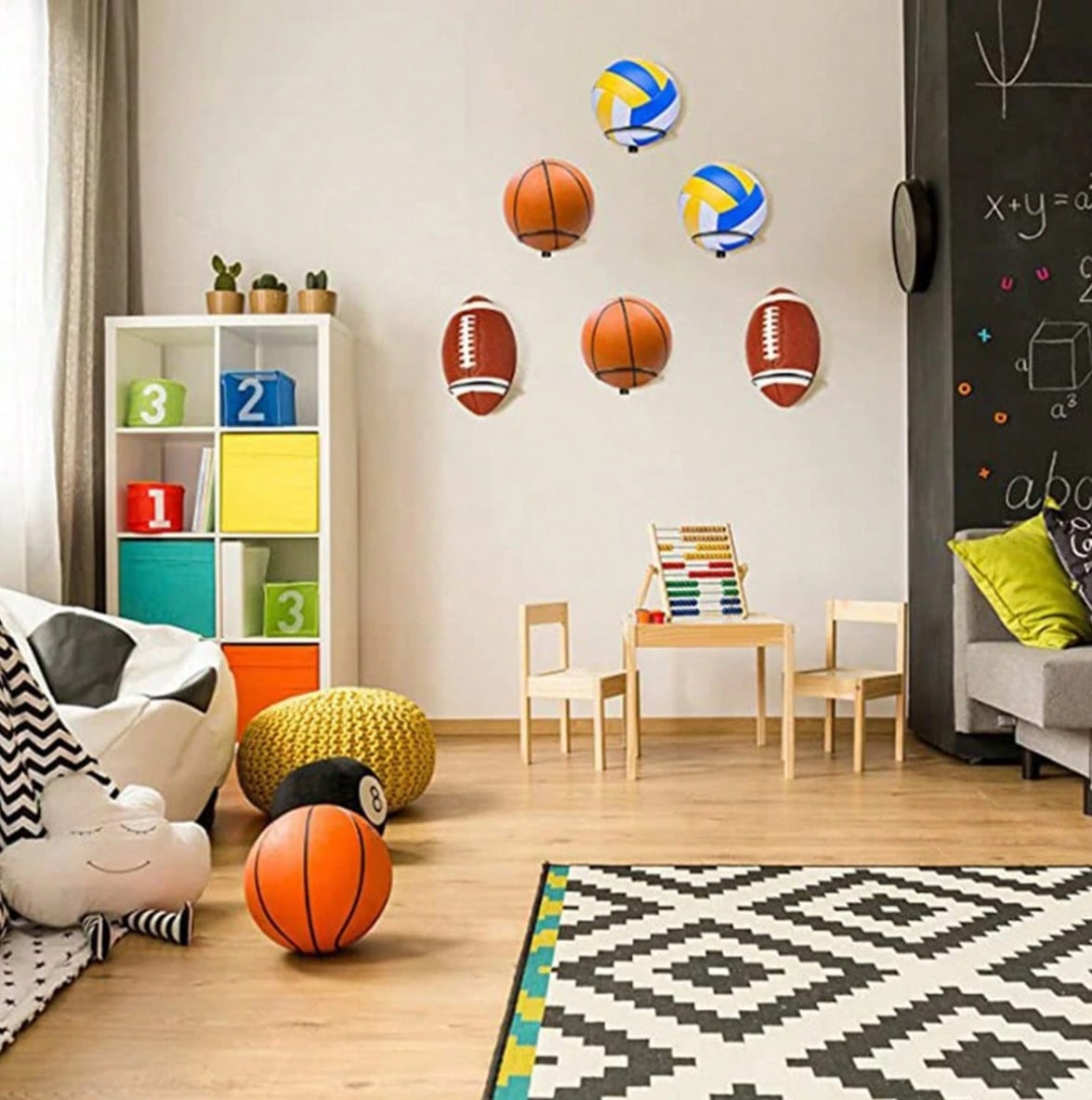 省スペース壁掛けバスケットボールディスプレイスタンド - ホ - Sports Equipment Storage Rack のレビューと価格