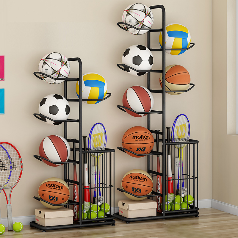 スポーツボール収納ラックバスケットボールバドミントンバレーボ - Sports Equipment Storage Rack のレビューと価格