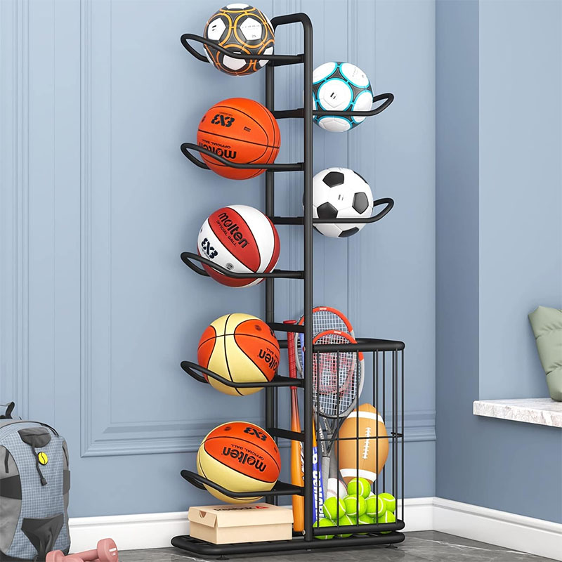 スポーツボール収納ラックバスケットボールバドミントンバレーボ - Sports Equipment Storage Rack のレビューと価格