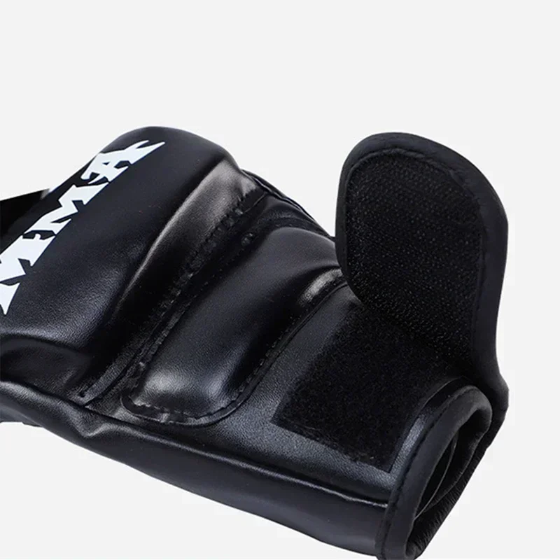 MMAハーフフィンガーボクシンググローブ PUレザー 厚手  - Boxing Glove Set のレビューと価格