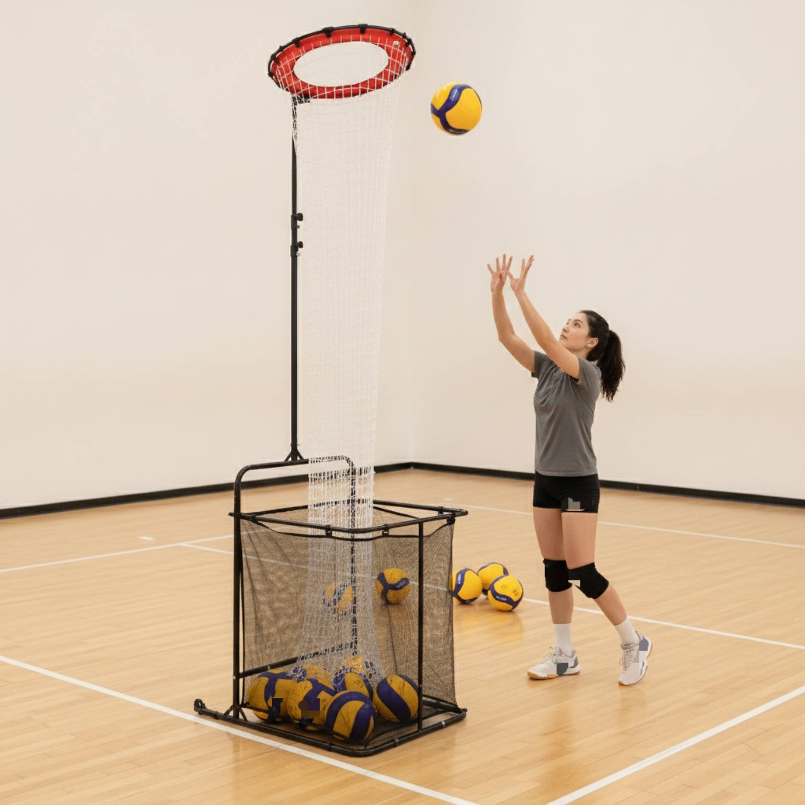 ボール回収バッグ付きバレーボール練習器具 ボールコレクター付 - Sports Equipment Volleyball のレビューと価格